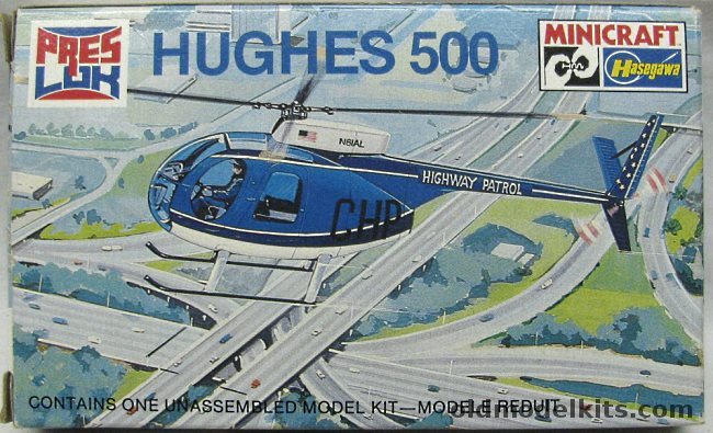 Hasegawa 1/76 Hughes 500 CHP Highway Patrol, 1176 plastic model kit